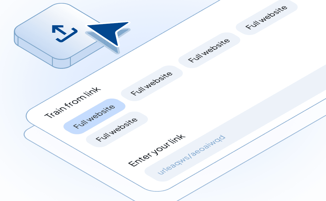 Training a Chat.co agent by pointing it at a website